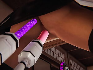 Тифа Локхарт наслаждается дикой ездой в мире 3D-порно с футуристической машиной.